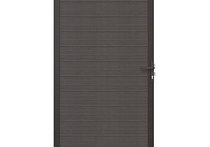NewTechWood co-extrusie composiet deur in aluminium frame, horizontaal, 100 x 195 cm, Silver Gray.   1064263