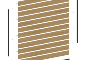 NewTechWood aluminium frameset t.b.v scherm i.c.m betonpalen, zwart gepoedercoat   1073611