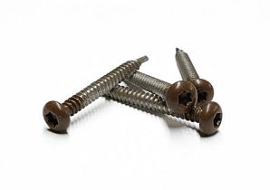 RVS schroef met gekleurde top voor NTW Castellation PRO, set a 50 stuks incl. bit, Ipé.   1063912