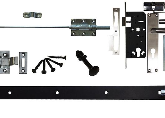 Opgeklampte deur dubbel XL 2400x2100mm + kozijn 2540x2170mm  (zonder hang- en sluitwerk)    54.0030
