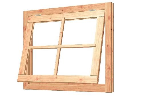 Uitzetraam Douglas onbeh, met kozijn,raam:905x754mm+kozijn:1039x888mm    54.0110