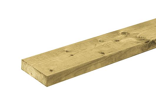 Plank geschaafd vuren geimpregneerd 28x195