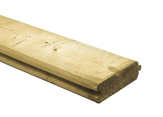 Blokhutprofielplank vuren geimpregneerd 34x145