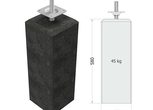BET-04 Betonpoer 170x170 met facet naar 150x150 EXCL stelplaat