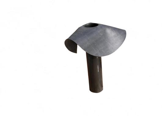 Dakdoorvoer met onderuitloop t.b.v. blokhutten met plat dak.     A041108