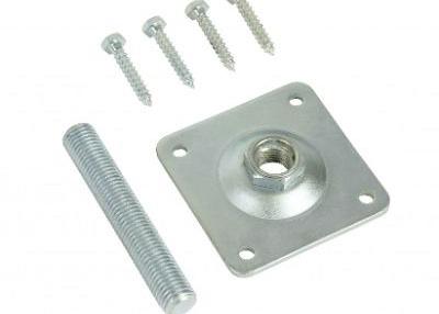 Set voor betonpoer incl. draadstang  100x100mm (verstelbare moer M20) [5mm] Galvanisch verzinkt Geen kleur BET-18S