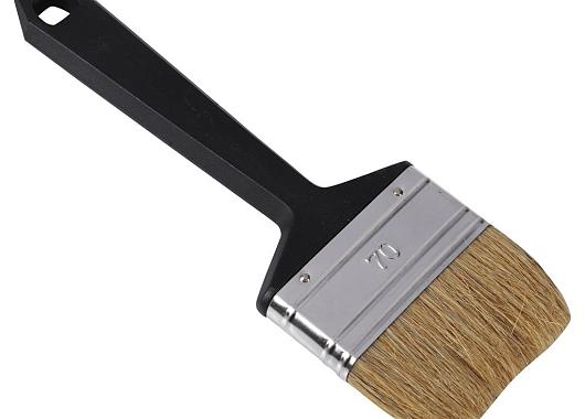 PLATTE KWAST WEGWERP WIT HAAR 80