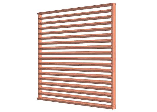 Louvre horizontaal 2230x2200mm onbehandeld module H    52.0939