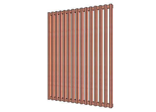 Louvre verticaal 1630x2200mm onbehandeld module B    52.0961