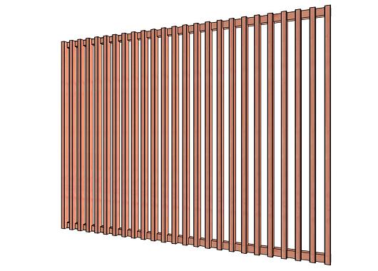 Louvre verticaal 2760x2200mm onbehandeld module C    52.0962