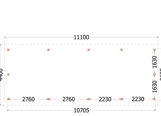 Kapschuur de Hoeve XL 11100x4400x3750mm (bxdxh)  rechts    52.6122
