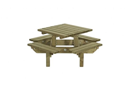 Picknicktafel vierkant, 195x195cm  0412