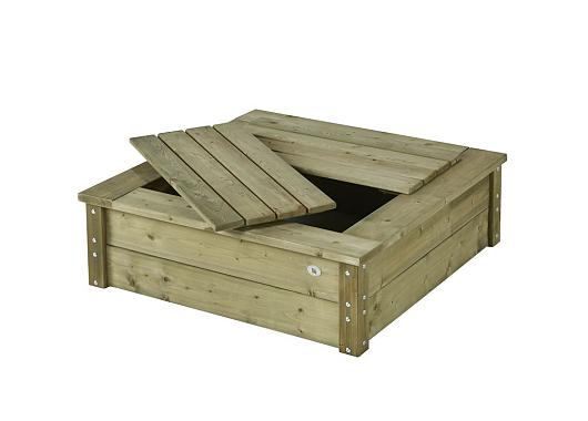 Zandbak 100x100cm, 32cm hoog. Met deksel  0810