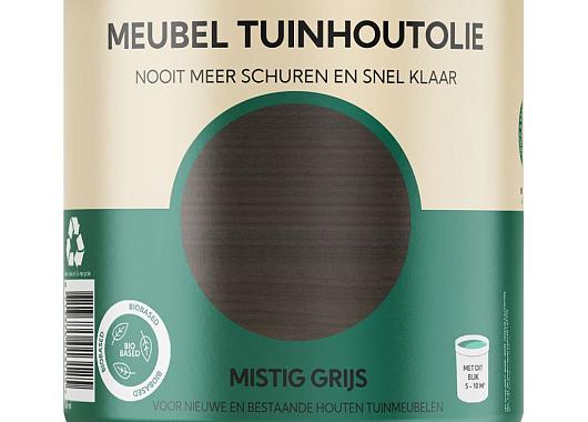 MEUBEL TUINHOUTOLIE MISTIG GRIJS   0,75 LTR