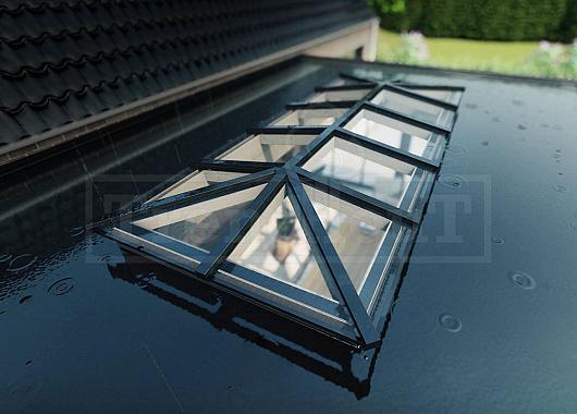 Lichtstraat schilddak 3004x1536mm (lxb) incl. gelaagd isolatieglas en profielen    52.0105