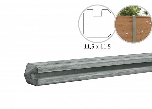 Betonpaal met sleuf en diamant kop, grijs