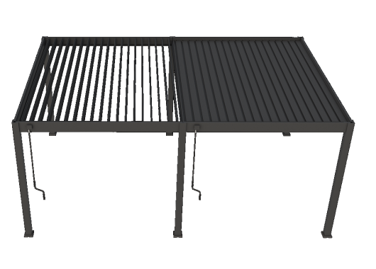 Aluminium overkapping Vancouver vrijstaand 400 x 600 x 255 cm antraciet    P101525