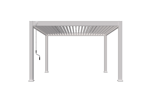 Aluminium Pergola lamellendak  vrijstaand 300x300 cm handbediend