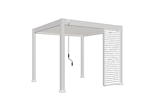 Aluminium Pergola lamellendak  vrijstaand 300x300 cm handbediend