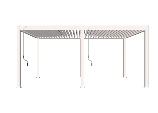 Aluminium Pergola lamellendak vrijstaand 360x400 cm handbediend