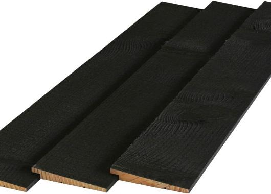 Potdekselplanken Douglas 10-20x145 rondom zwart gespoten 