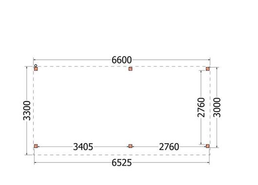 Buitenverblijf Casa 6600x3300x2600mm (bxdxh)    52.1026