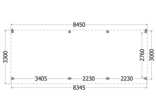 Buitenverblijf Casa 8450x3300x2600mm (bxdxh)    52.2409