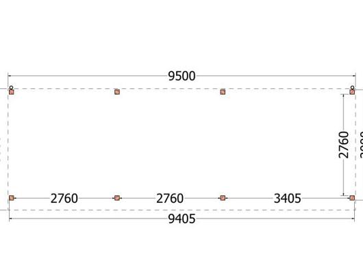 Buitenverblijf Casa 9500x3300x2600mm (bxdxh)    52.2411