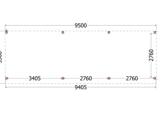 Buitenverblijf Casa 9500x3300x2600mm (bxdxh)    52.2411