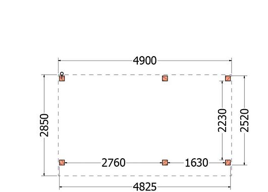 Buitenverblijf Refter XL 4900x2850x2600mm (bxdxh)    52.1044