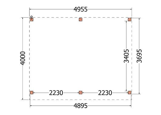 Buitenverblijf Refter XL 5000x4000x2600mm (bxdxh)    52.1048
