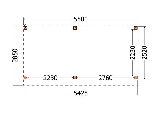 Buitenverblijf Refter XL 5500x2850x2600mm (bxdxh)    52.1049