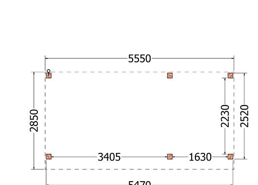 Buitenverblijf Refter XL 5550x2850x2600mm (bxdxh)    52.1052