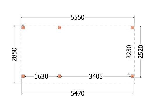 Buitenverblijf Refter XL 5550x2850x2600mm (bxdxh)    52.1052