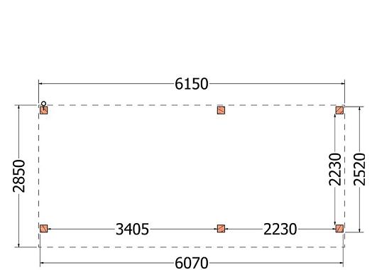 Buitenverblijf Refter XL 6150x2850x2600mm (bxdxh)    52.1057
