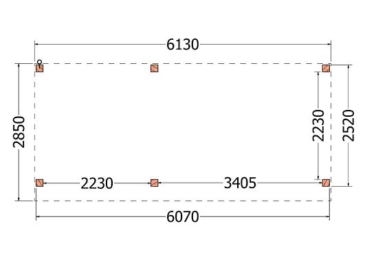 Buitenverblijf Refter XL 6150x2850x2600mm (bxdxh)    52.1057