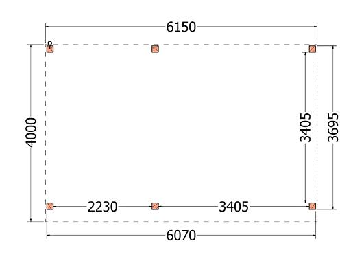 Buitenverblijf Refter XL 6150x4000x2600mm (bxdxh)    52.1059