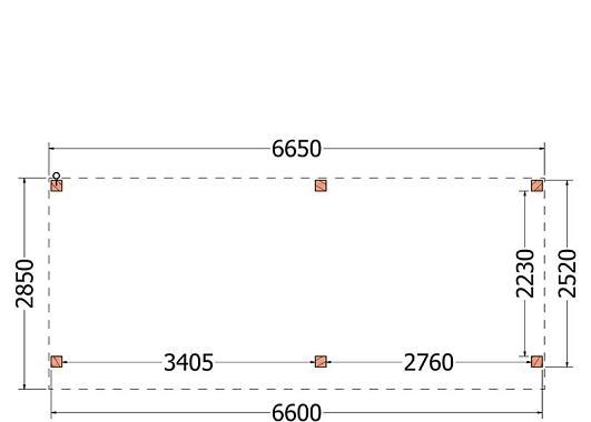 Buitenverblijf Refter XL 6650x2850x2600mm (bxdxh)    52.1060