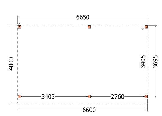Buitenverblijf Refter XL 6650x4000x2600mm (bxdxh)    52.1062