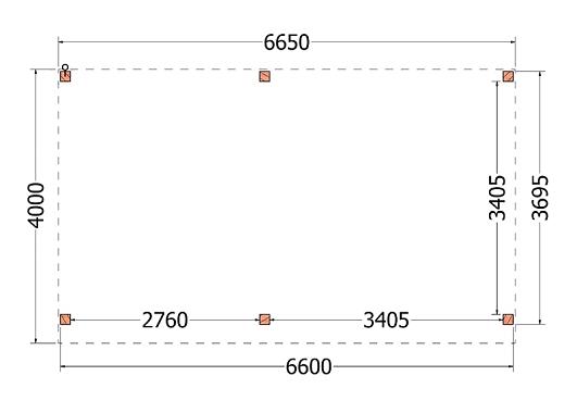 Buitenverblijf Refter XL 6650x4000x2600mm (bxdxh)    52.1062