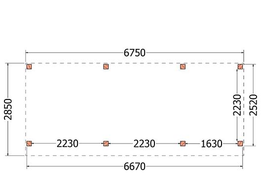 Buitenverblijf Refter XL 6750x2850x2600mm (bxdxh)    52.1063