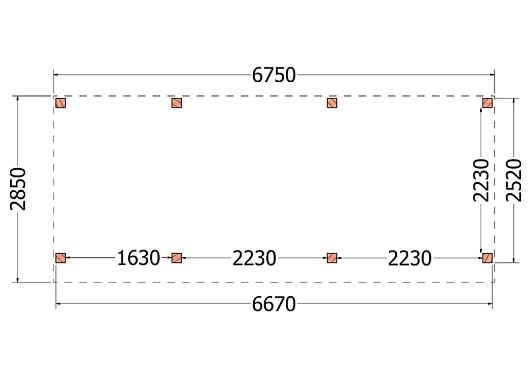 Buitenverblijf Refter XL 6750x2850x2600mm (bxdxh)    52.1063