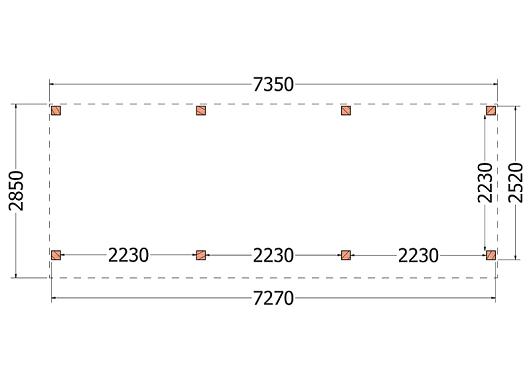 Buitenverblijf Refter XL 7350x2850x2600mm (bxdxh)    52.1068