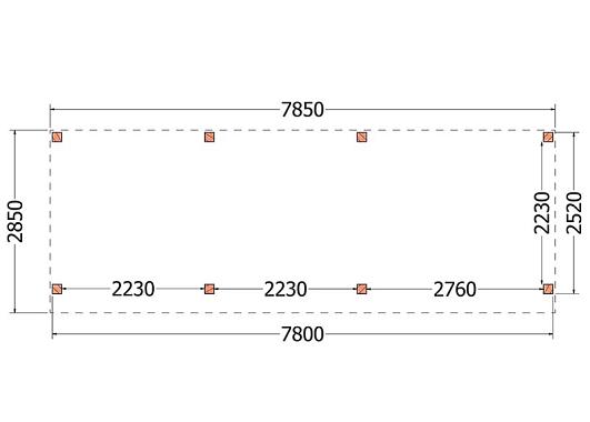 Buitenverblijf Refter XL 7850x2850x2600mm (bxdxh)    52.1073