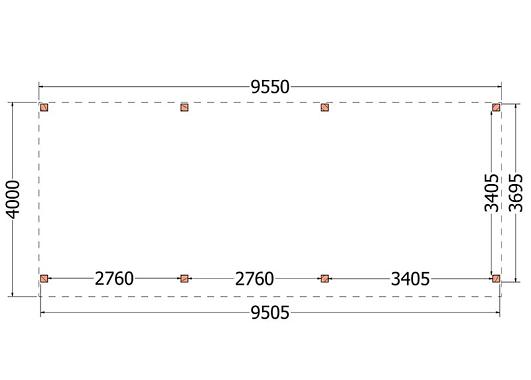 Buitenverblijf Refter XL 9550x4000x2600mm (bxdxh)    52.1082
