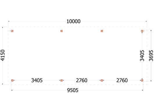 Buitenverblijf Siena 10000x4150x2500mm (bxdxh)    52.1097