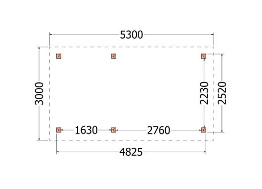 Buitenverblijf Siena 5300x3000x2500mm (bxdxh)    52.1083