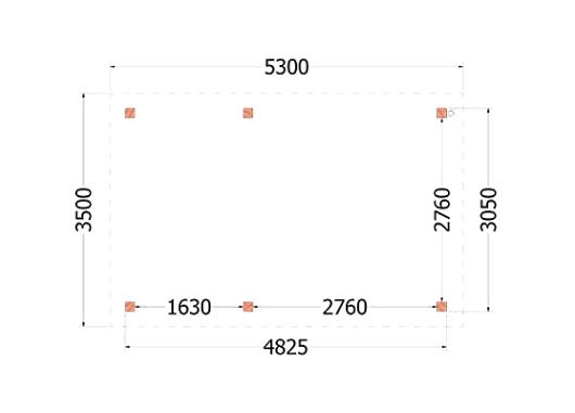 Buitenverblijf Siena 5300x3500x2500mm (bxdxh)    52.1084