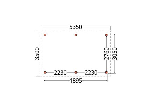 Buitenverblijf Siena 5350x3500x2500mm (bxdxh)    52.0436