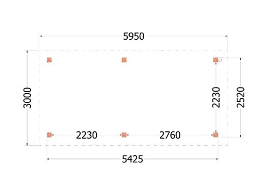 Buitenverblijf Siena 5950x3000x2500mm (bxdxh)    52.1087